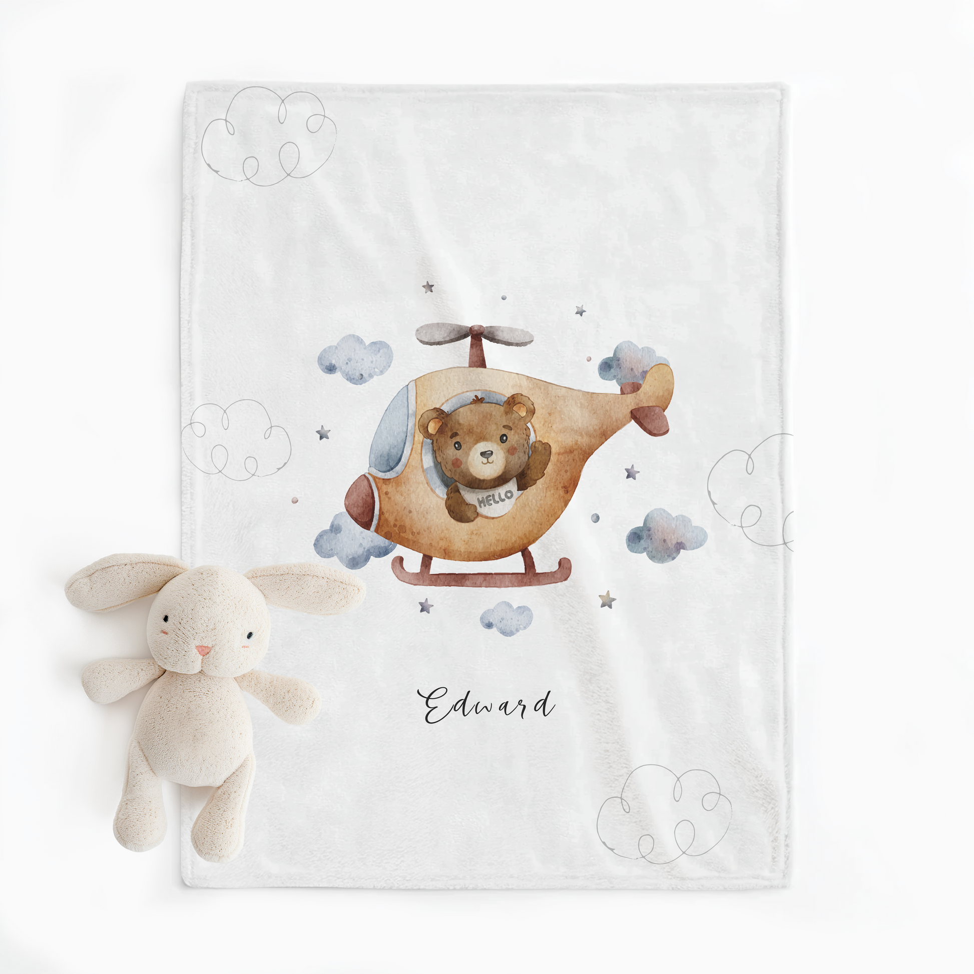 Personalized Bear Blanket for Baby, Toddler & Kid