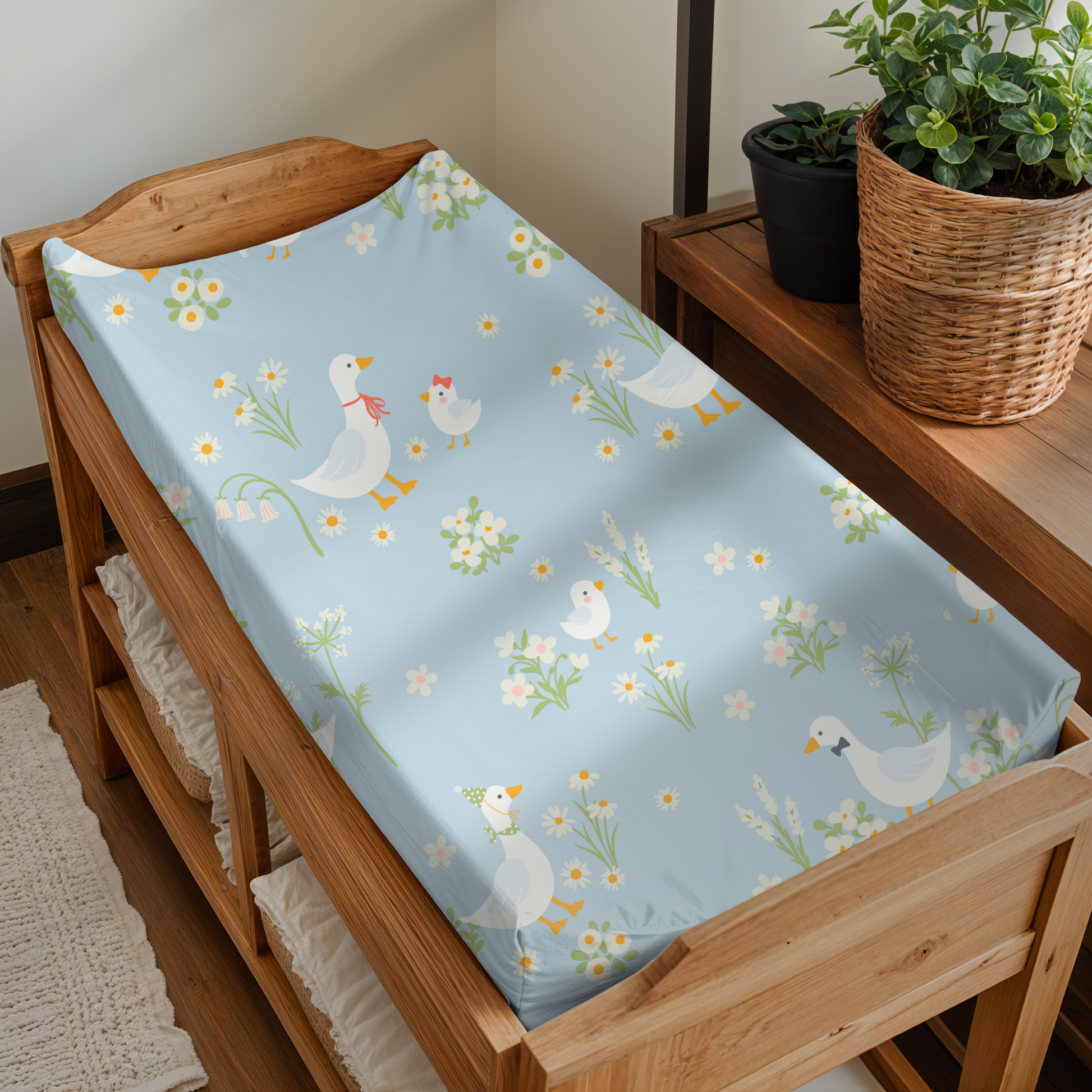 Soft Adorable Duck & Daisy Pad Cover