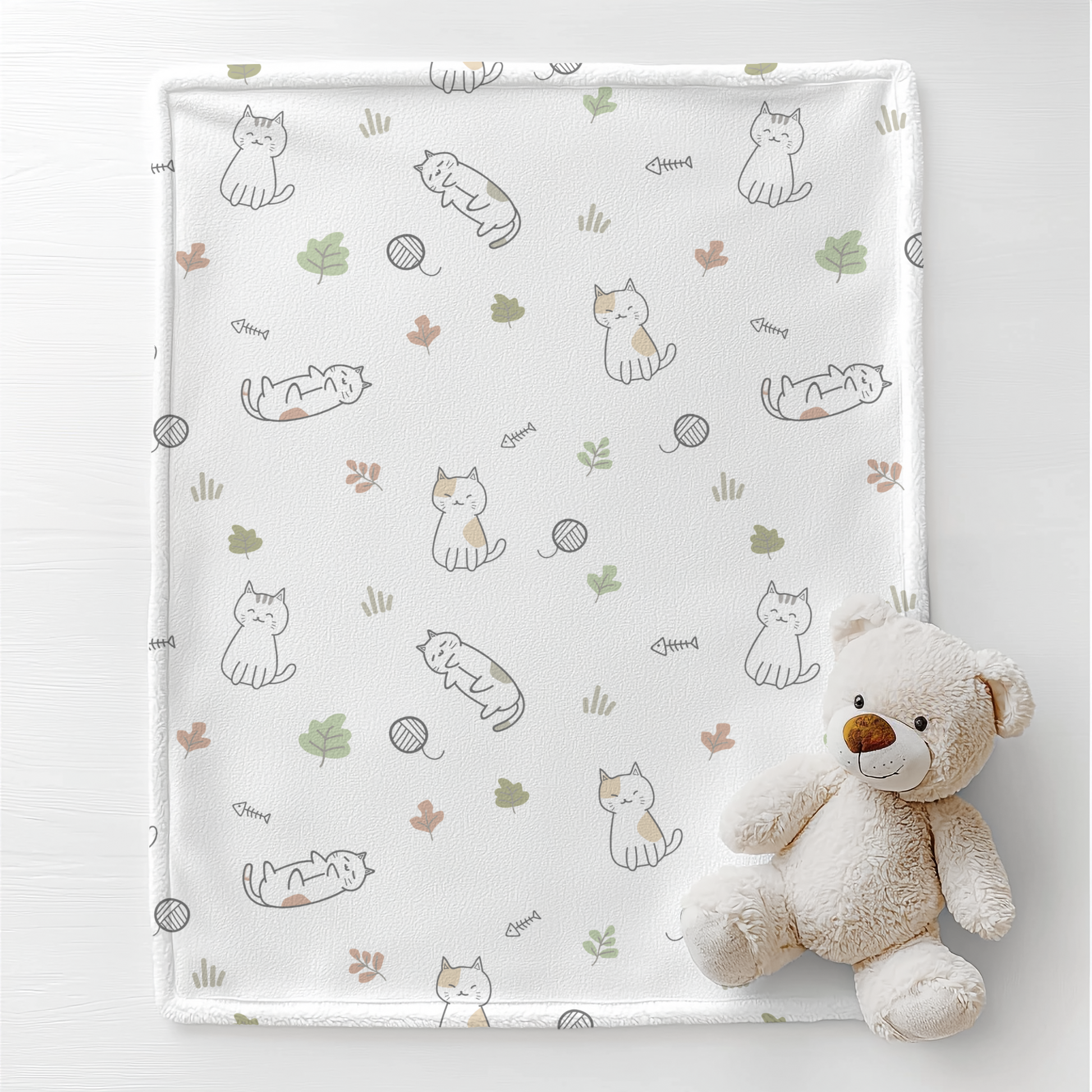 Adorable Cat Baby Blanket