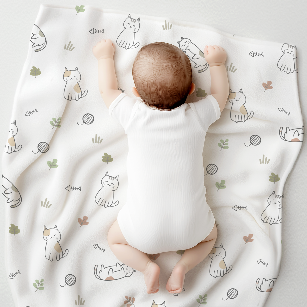 Adorable Cat Baby Blanket