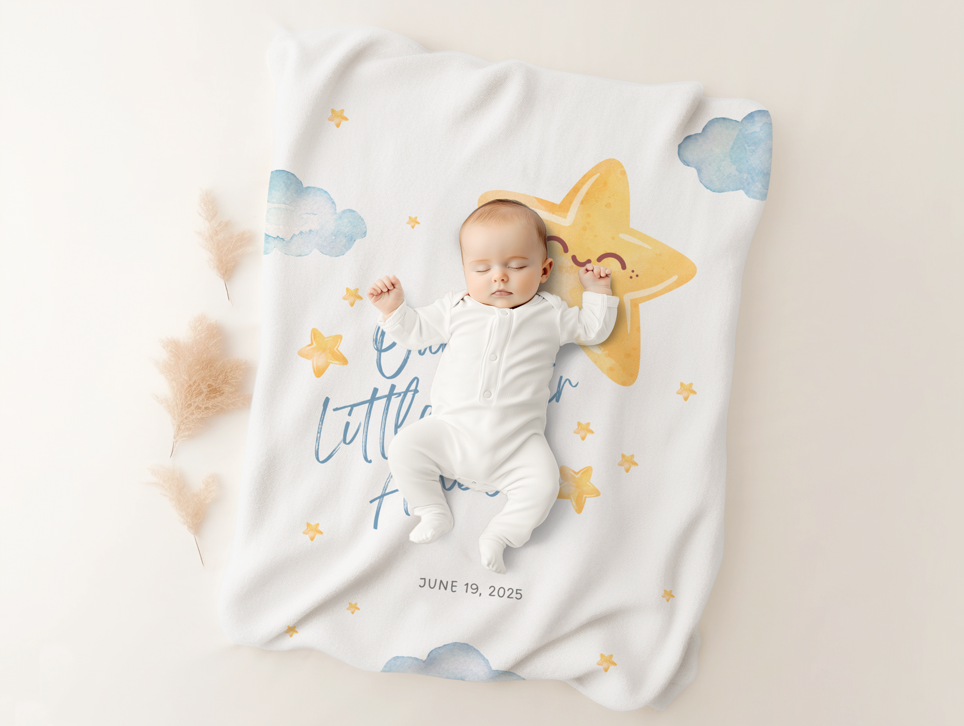 Personalized Little Star Baby Blanket