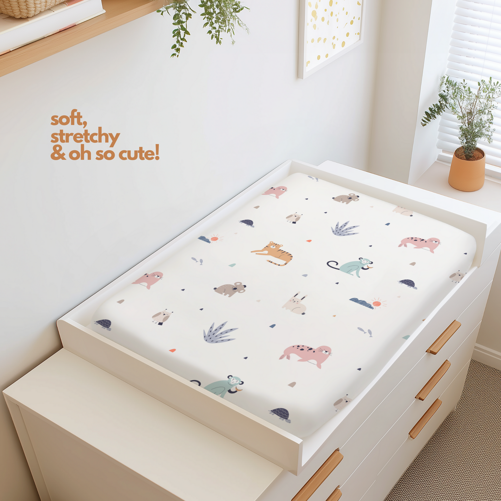 Soft Safari Animal Changing Pad Cover