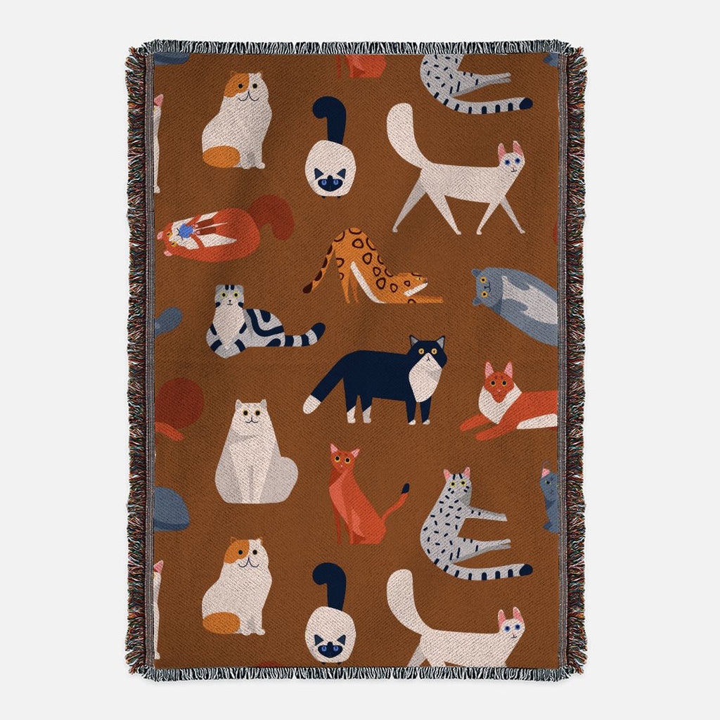 Woven Cat Blanket for Baby, Toddler & Kids