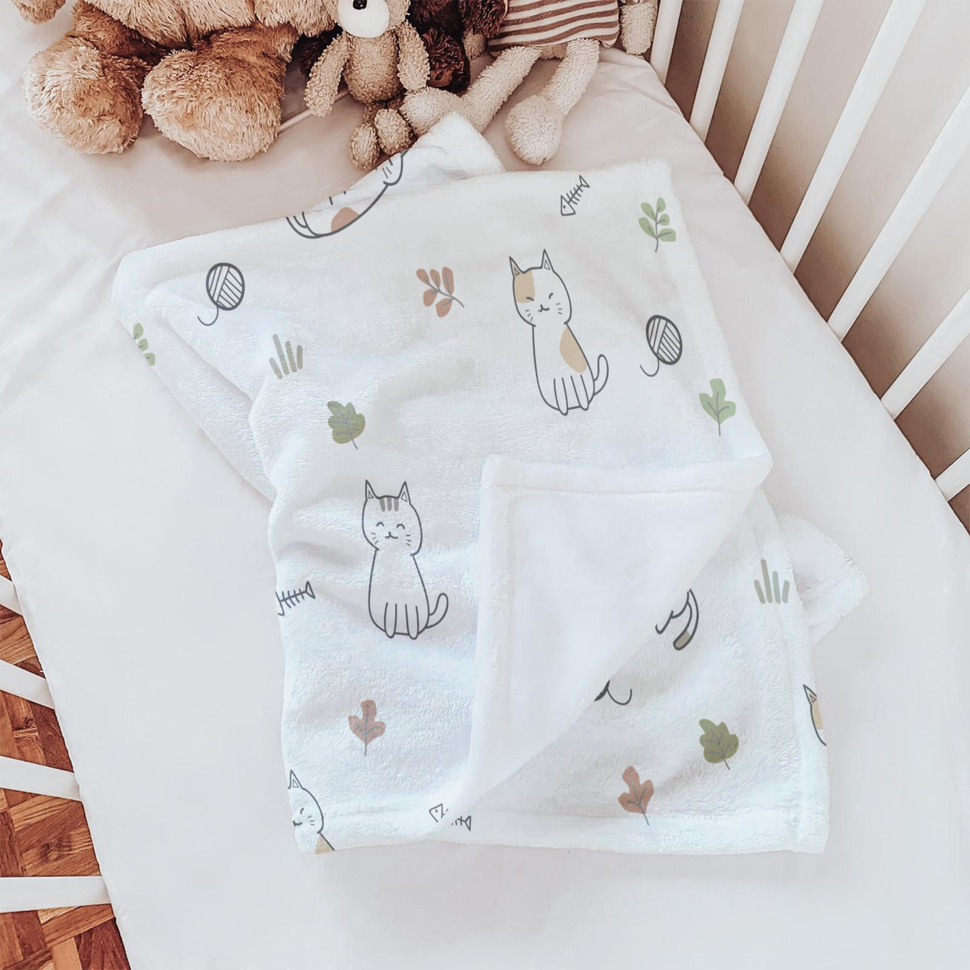 Adorable Cat Baby Blanket