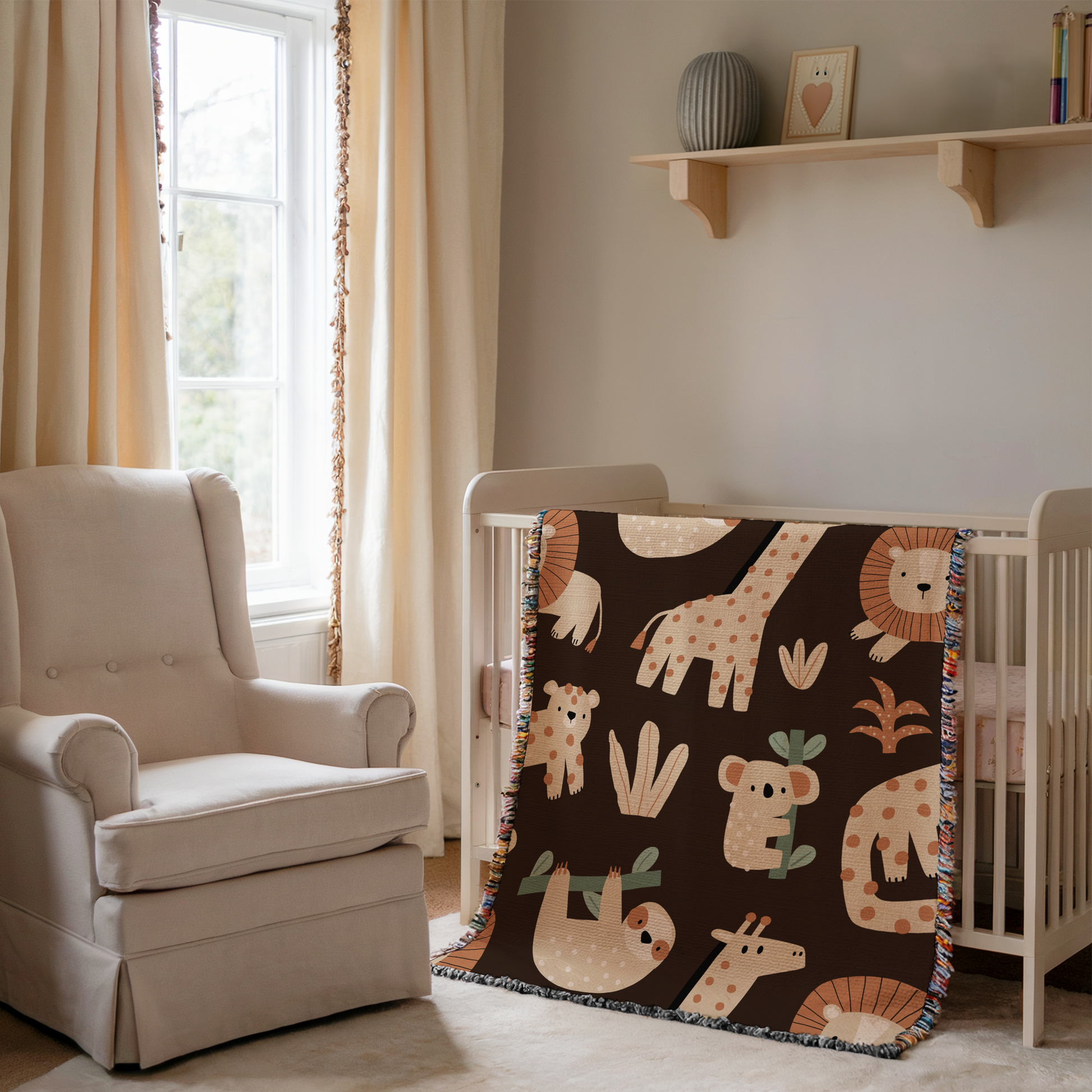 Jungle Animal Blanket for Baby, Toddler & Kids