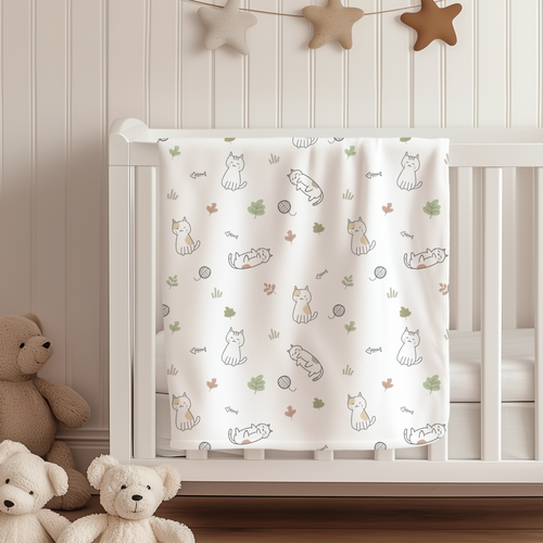 Adorable Cat Baby Blanket