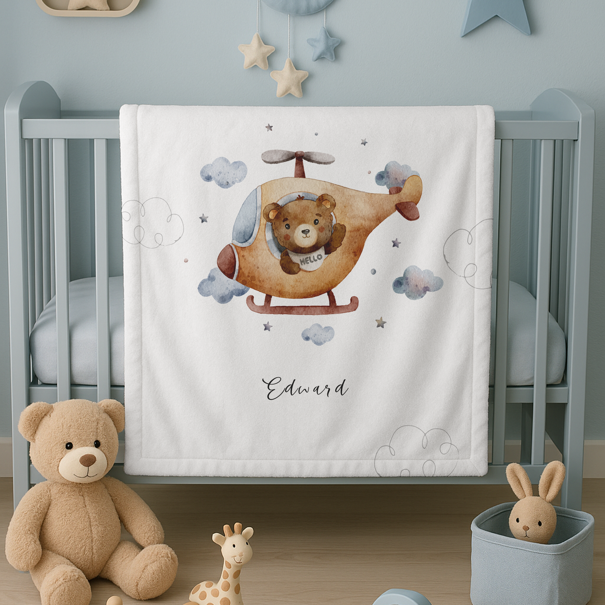 Personalized Bear Blanket for Baby, Toddler & Kid