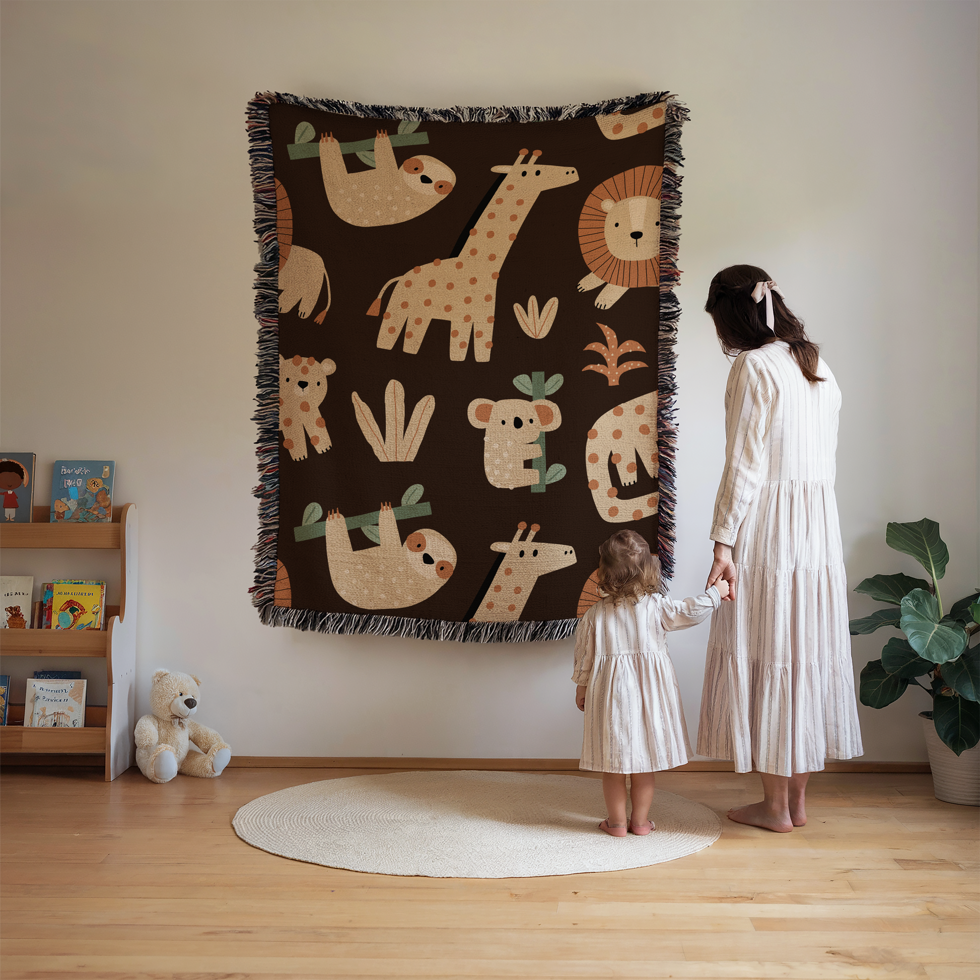 Jungle Animal Blanket for Baby, Toddler & Kids