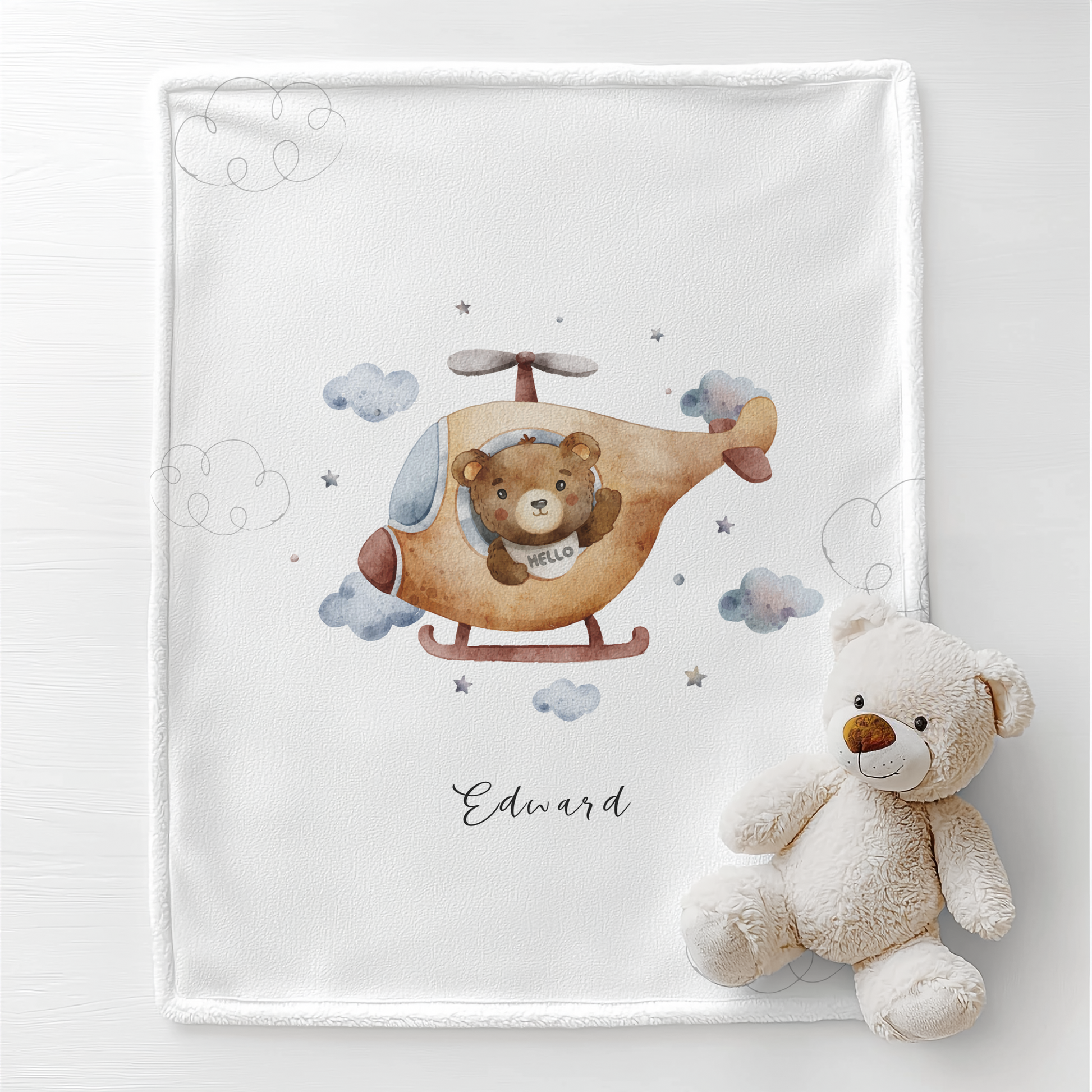 Personalized Bear Blanket for Baby, Toddler & Kid