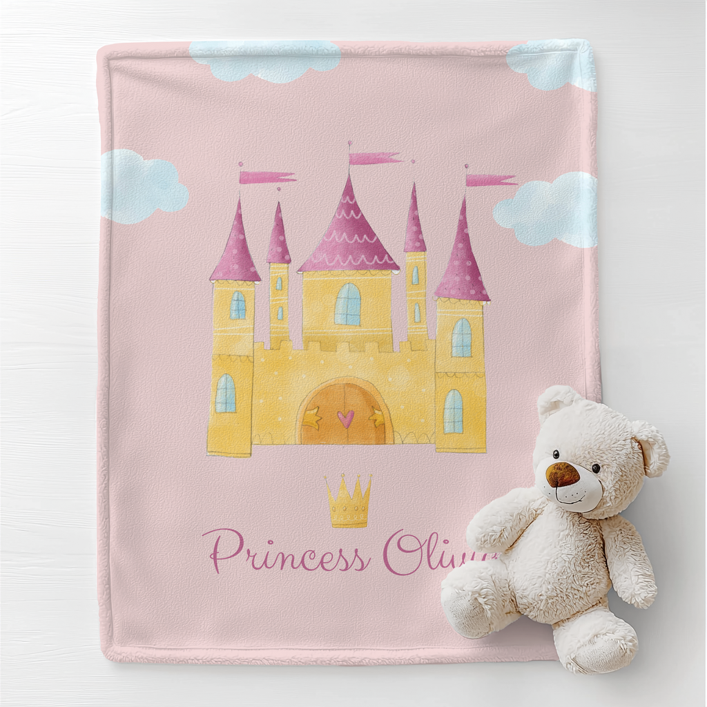 Personalized Princess Baby Girl & Toddler Blanket