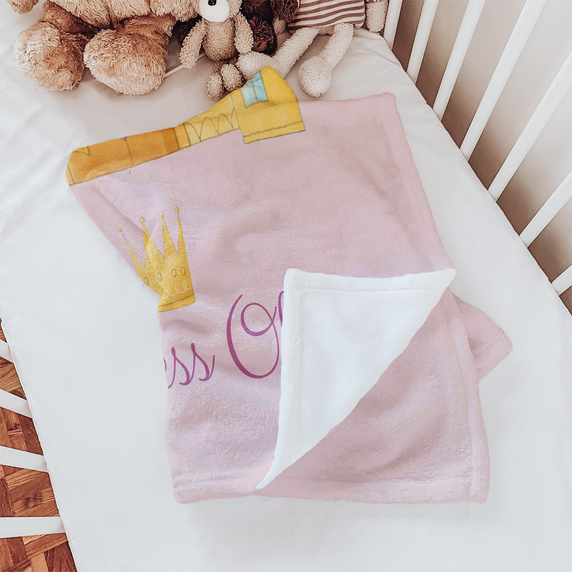 Personalized Princess Baby Girl & Toddler Blanket