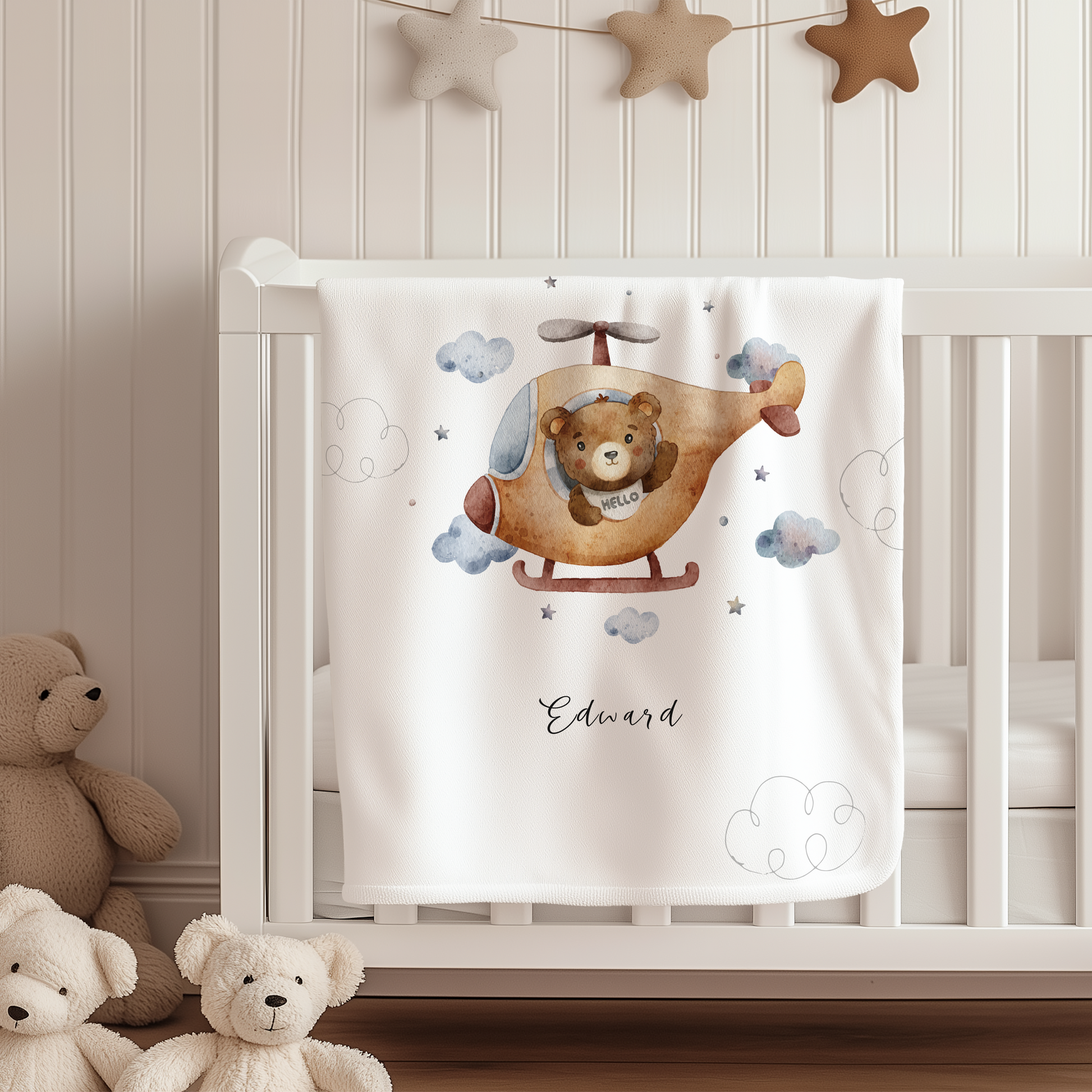 Personalized Bear Blanket for Baby, Toddler & Kid
