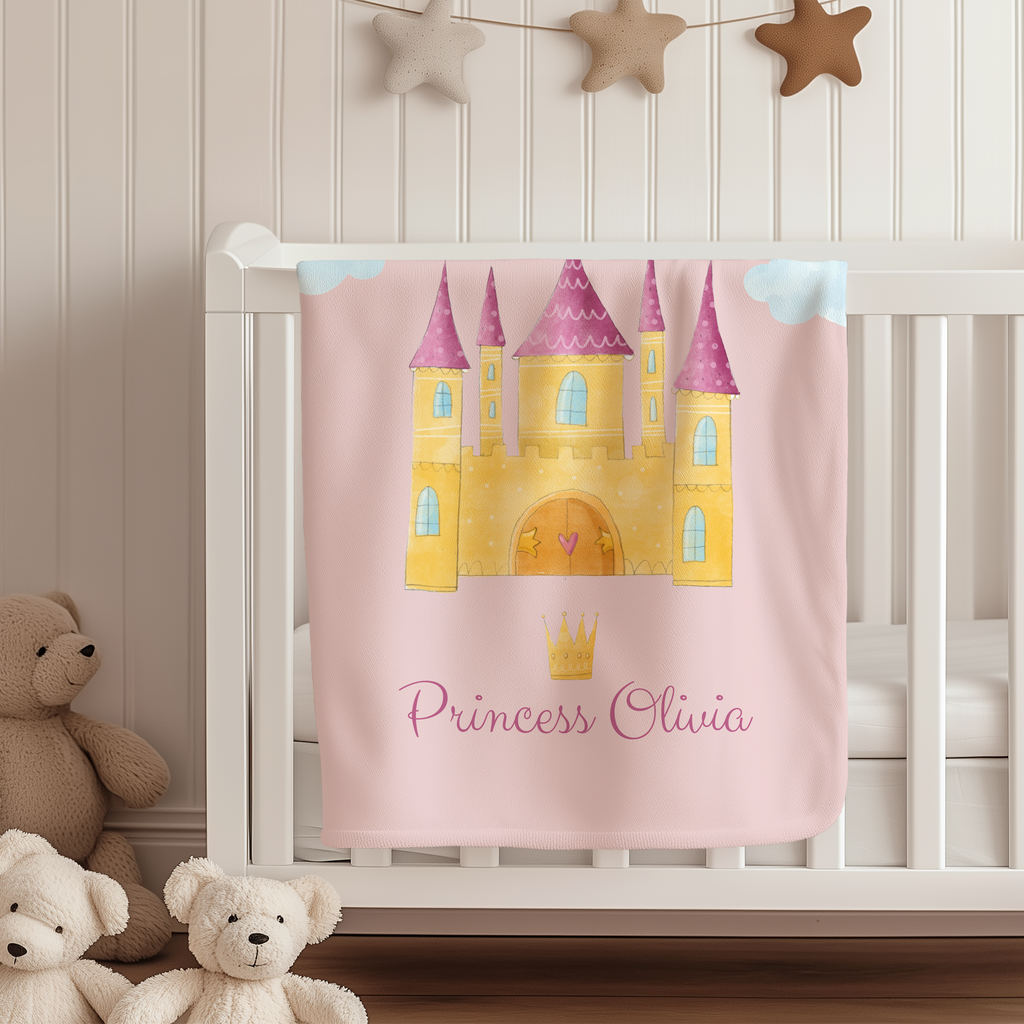 Personalized Princess Baby Girl & Toddler Blanket
